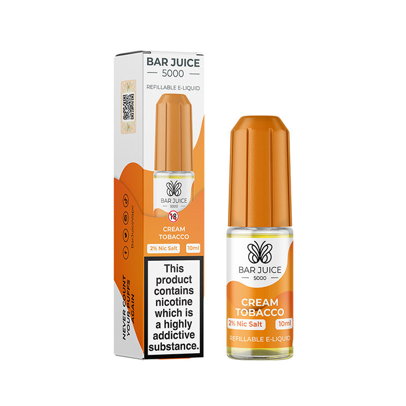 Cream Tobacco Nic Salt E-Liquid by Bar Juice 5000 - Vape Kingz