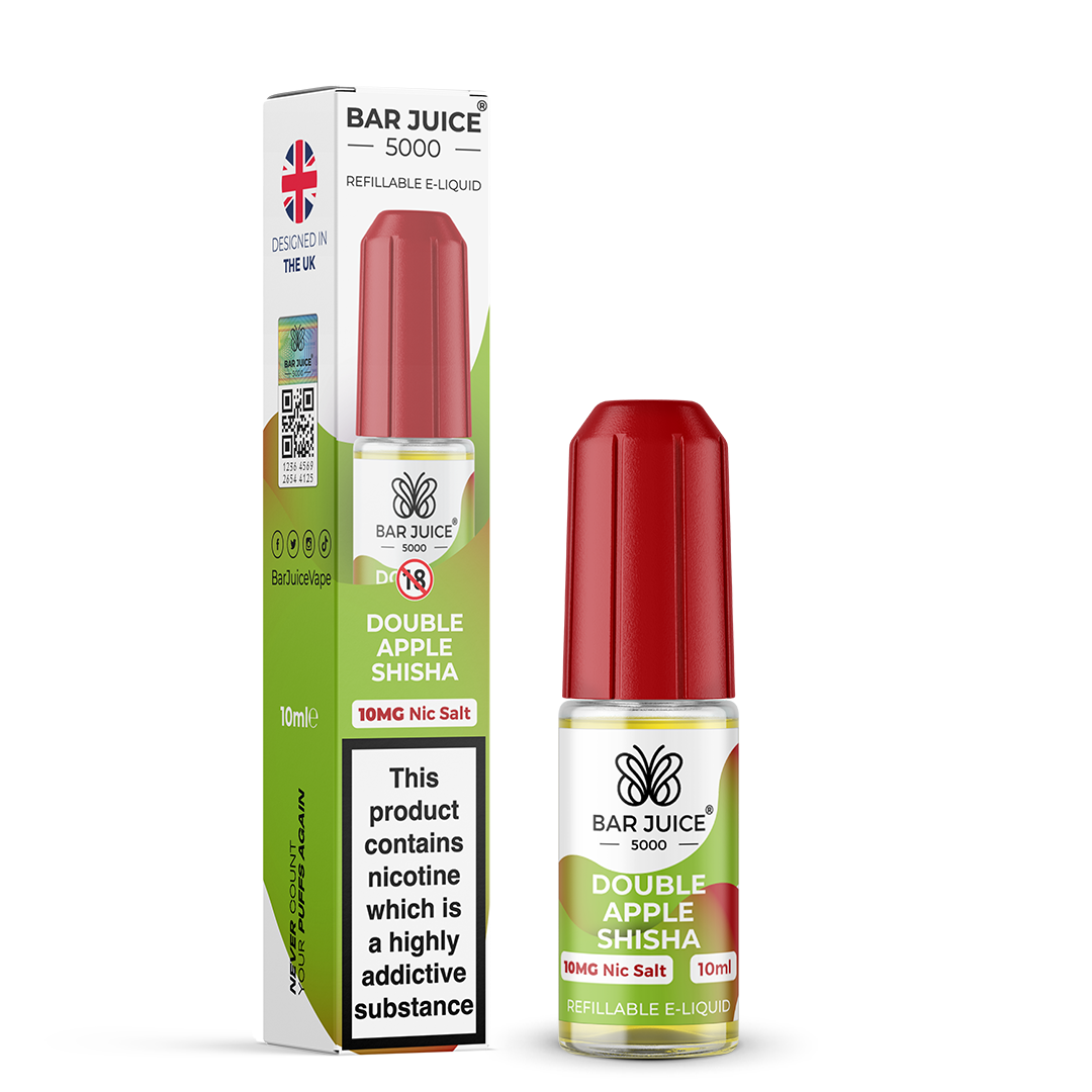 Double Apple Shisha Nic Salt E-Liquid by Bar Juice 5000 - Vape Kingz