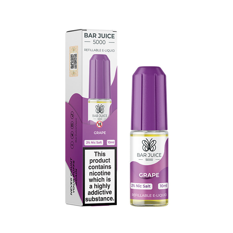 Grape Nic Salt E-Liquid by Bar Juice 5000 - Vape Kingz