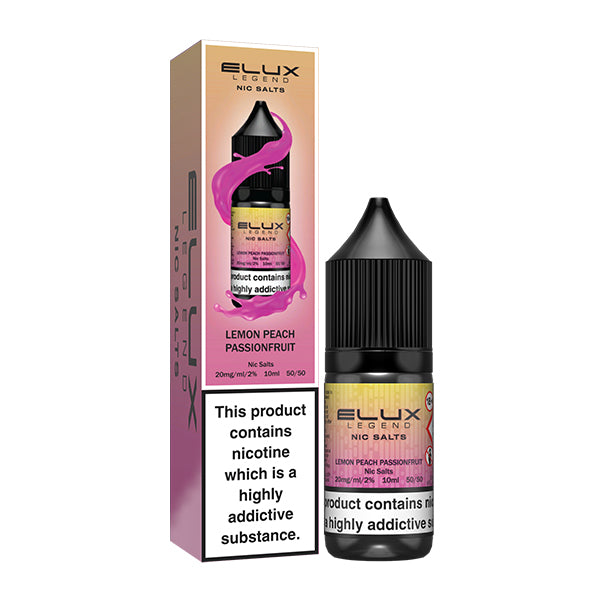 Lemon Peach Passionfruit Nic Salt E-Liquid by Elux Legend - Vape Kingz