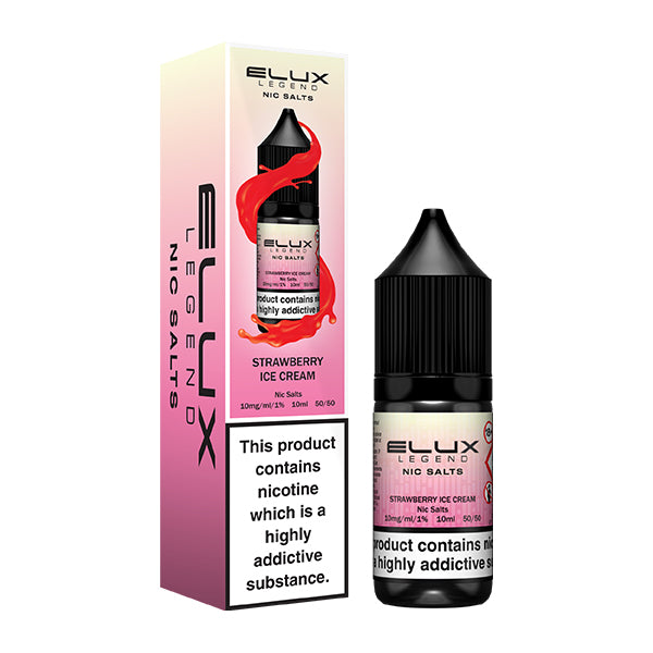 Strawberry Ice Cream Nic Salt E-Liquid by Elux Legend - Vape Kingz