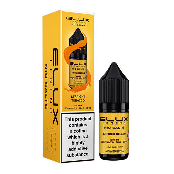 Straight Tobacco Nic Salt E-Liquid by Elux Legend - Vape Kingz