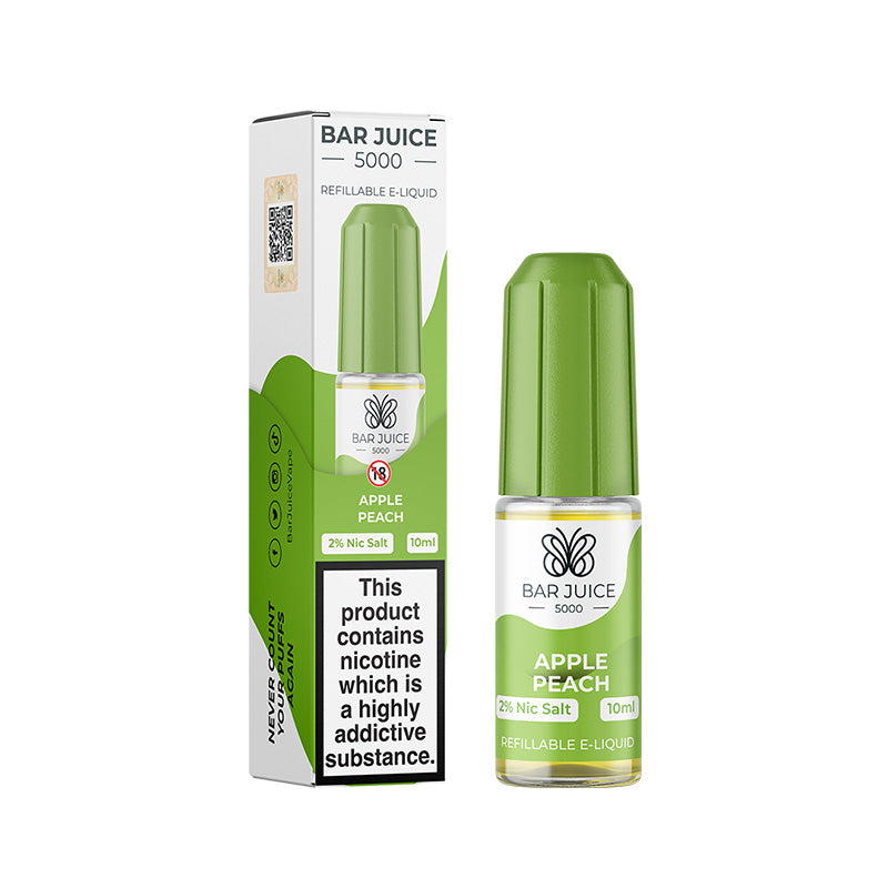 Apple Peach Nic Salt E-Liquid by Bar Juice 5000 - Vape Kingz