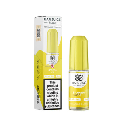 Banana Ice Nic Salt E-Liquid by Bar Juice 5000 - Vape Kingz