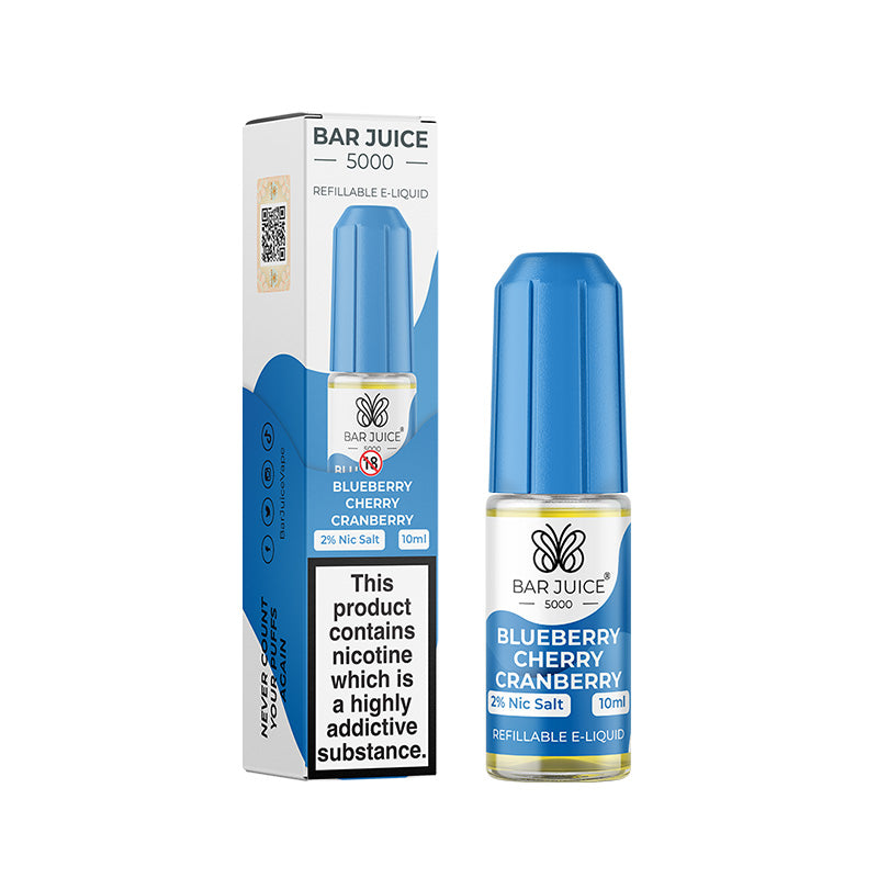 Blueberry Cherry Cranberry Nic Salt E-Liquid by Bar Juice 5000 - Vape Kingz