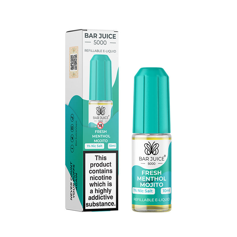 Fresh Menthol Mojito Nic Salt E-Liquid by Bar Juice 5000 - Vape Kingz
