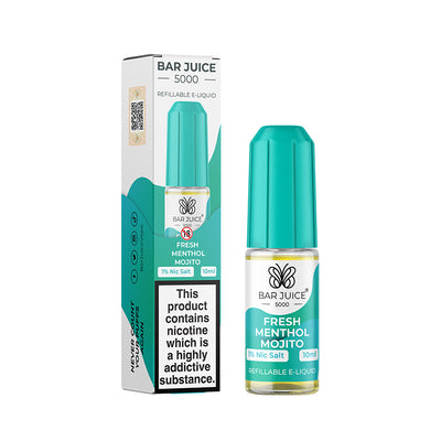 Fresh Menthol Mojito Nic Salt E-Liquid by Bar Juice 5000 - Vape Kingz