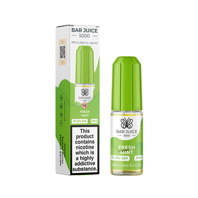 Fresh Mint Nic Salt E-Liquid by Bar Juice 5000 - Vape Kingz