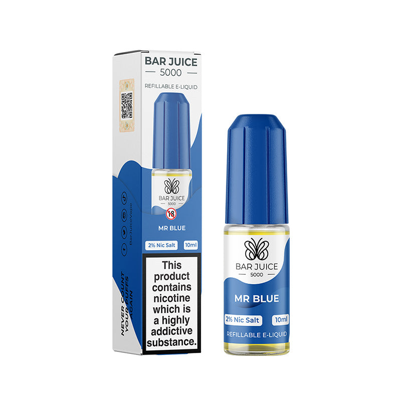 Mr Blue Nic Salt E-Liquid by Bar Juice 5000 - Vape Kingz
