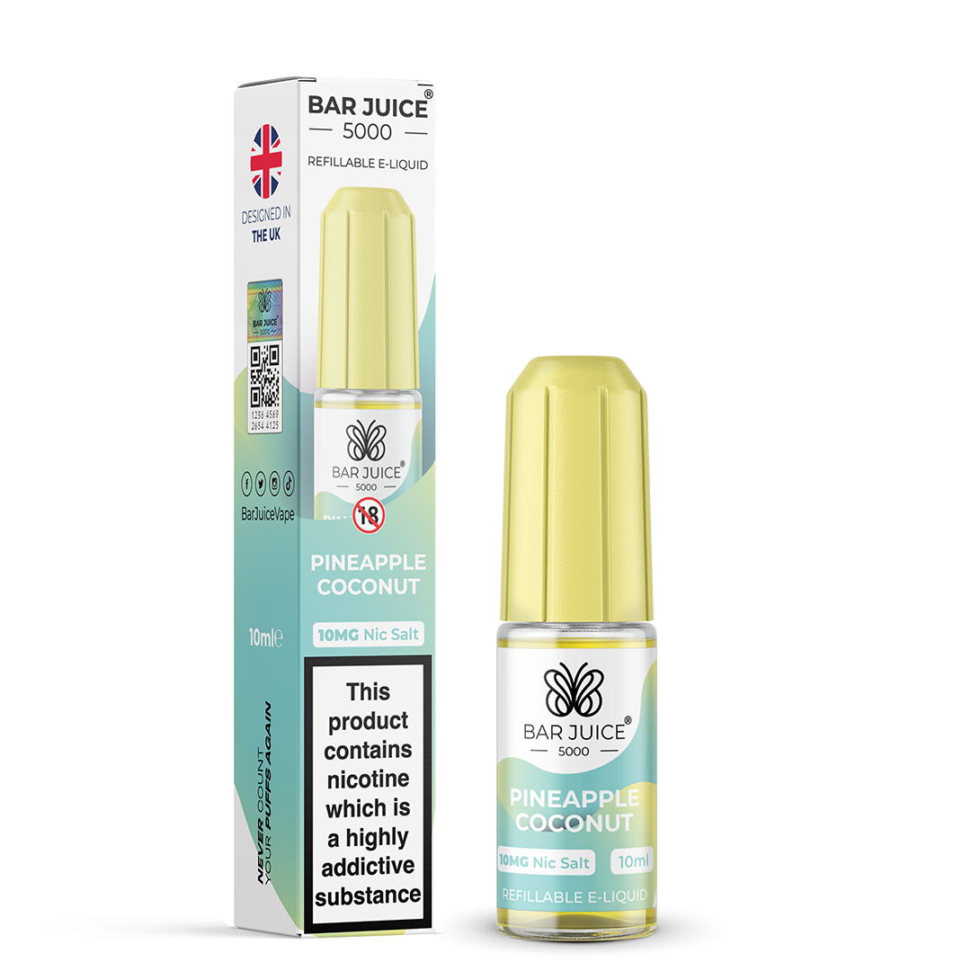 Pineapple Coconut Nic Salt E-Liquid by Bar Juice 5000 - Vape Kingz