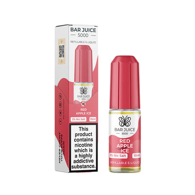 Red Apple Ice Nic Salt E-Liquid by Bar Juice 5000 - Vape Kingz