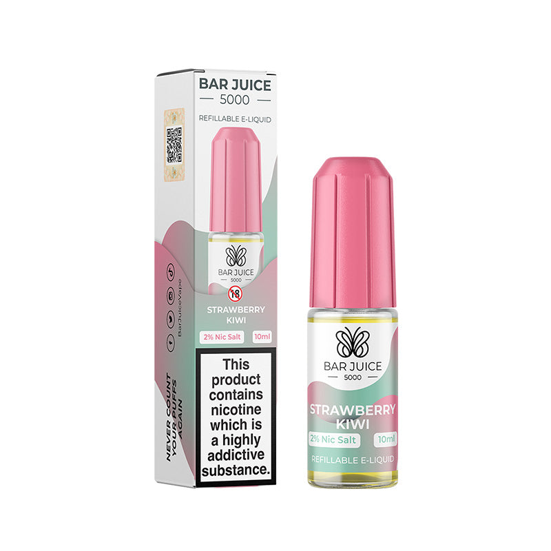 Strawberry Kiwi Nic Salt E-Liquid by Bar Juice 5000 - Vape Kingz