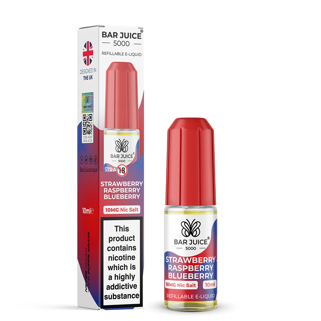 Strawberry Raspberry Blueberry Nic Salt E-Liquid by Bar Juice 5000 - Vape Kingz