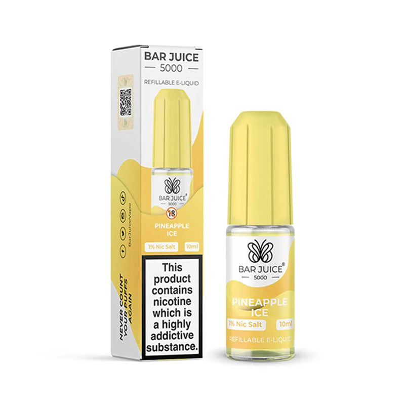 Pineapple Ice Nic Salt E-Liquid by Bar Juice 5000 - Vape Kingz